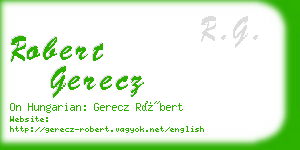 robert gerecz business card